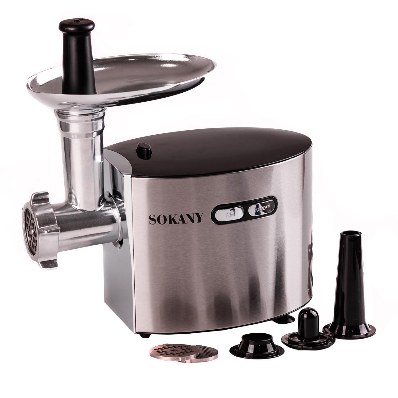 М'ясорубка Sokany SK091 для дому 2500 Вт сталь (3086)