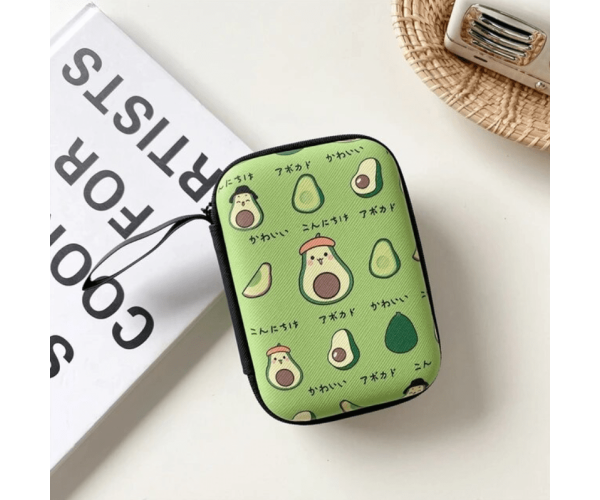 Чехол-органайзер Авокадо для зарядных устройств и проводов 13,5x9,5 см (1093)