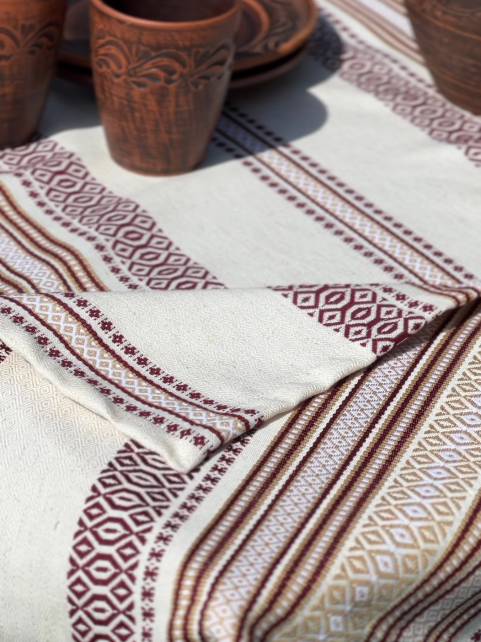 Скатертина лляна великодня Плай з українським орнаментом 300x150 см (1908-5) - фото 7 Скатертина лляна великодня Плай з українським орнаментом 300x150 см (1908-5) - фото 7