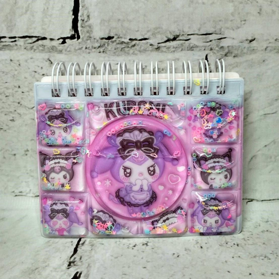 Блокнот детский для заметок с жидкостью и блестками Куроми 55 листов 10,7х8,3 см Розовый (24-616-2)