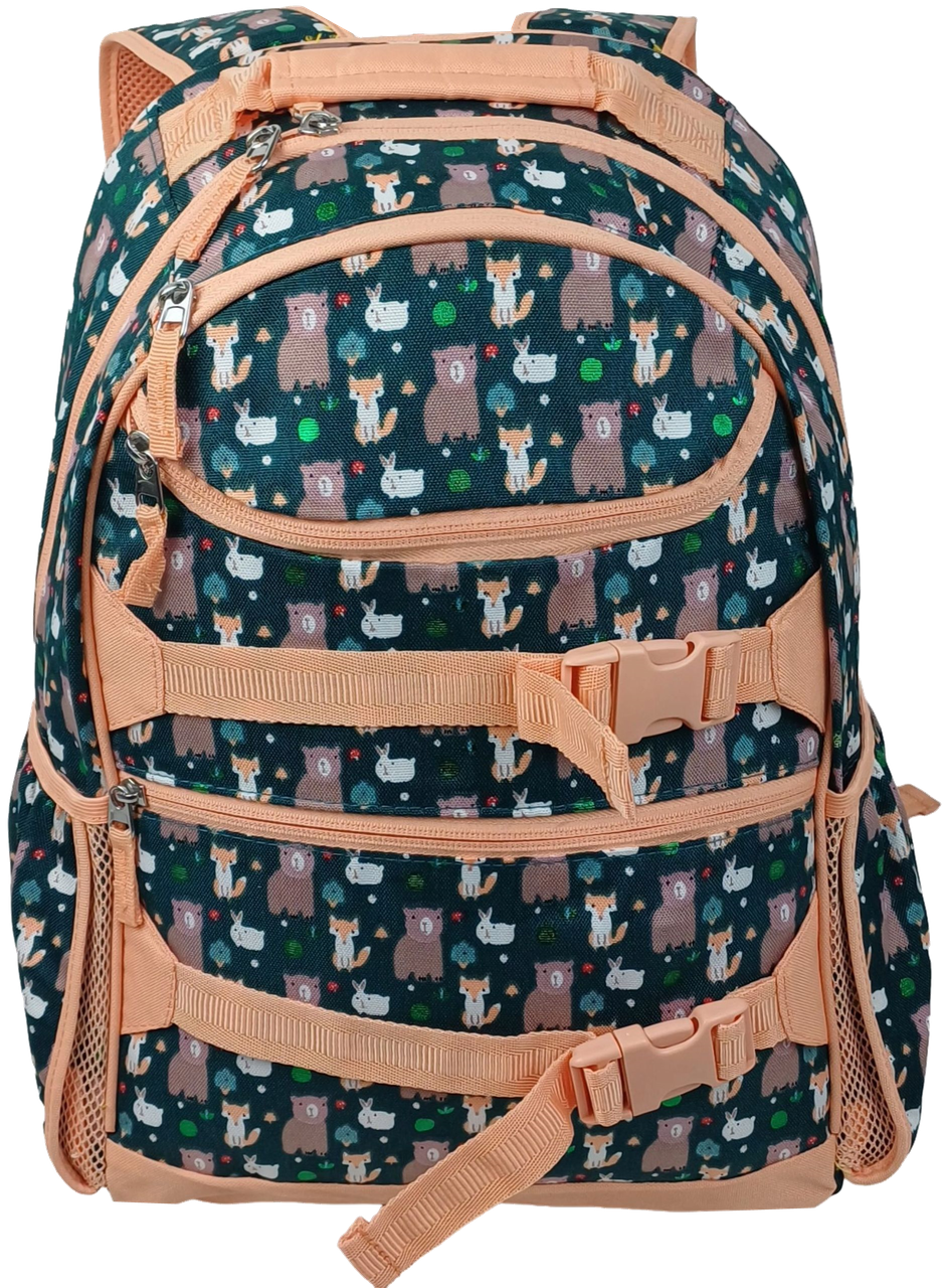 Рюкзак школьный ASCE Animals 25 л полиэстер 42x31x20 см. Разноцветный