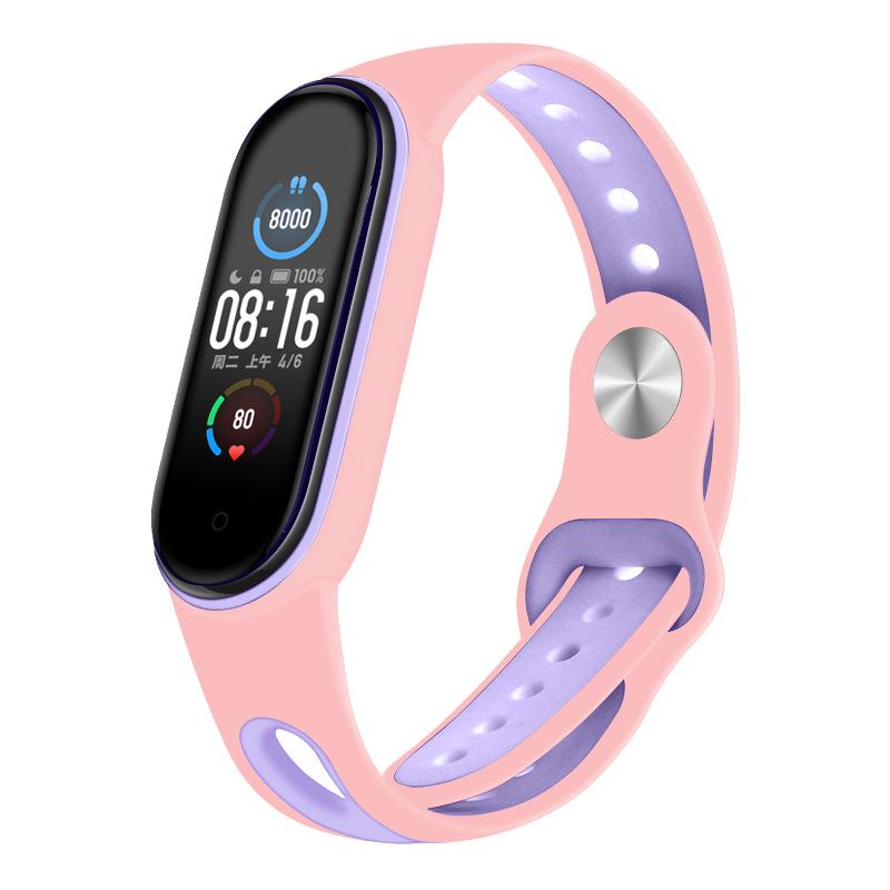 Ремінець Sport Style BeCover для Xiaomi Mi Smart Band 5/Mi Smart Band 6 Pink/Purple (705172)