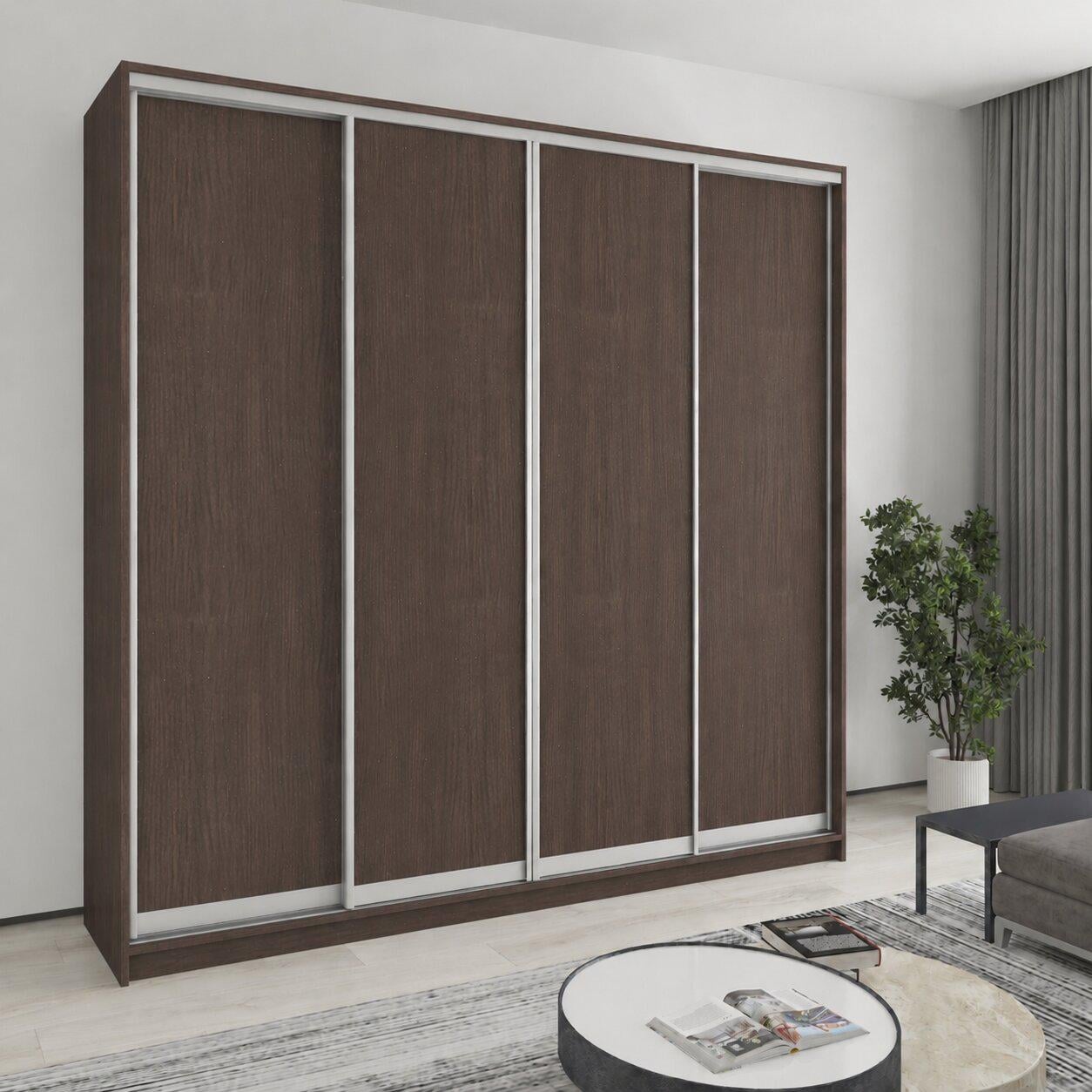 Шкаф-купе четырехдверный MebelStar Стандарт AL 4 ДСП 240x45x240 см Дуб ристрето (MBS-13073)
