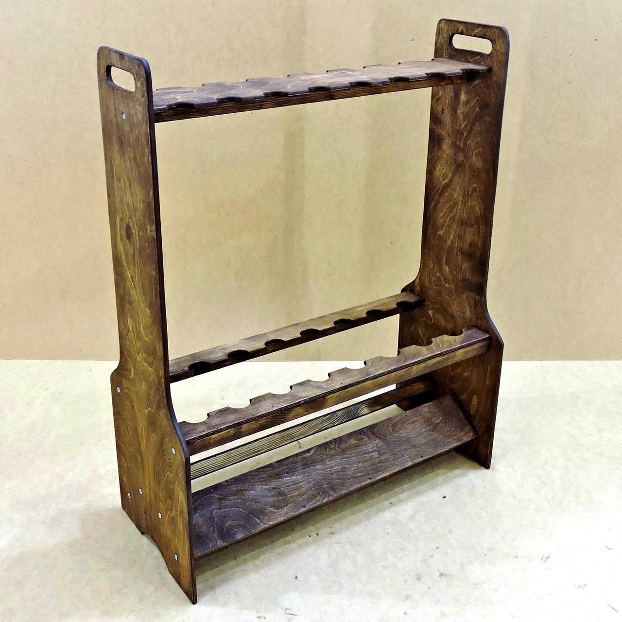 Органайзер для удочек из дерева Таймыр 16 Капучино (РЫБ-002109)