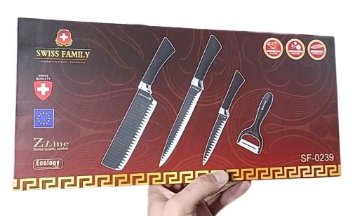 Набір ножів універсальний Swiss Family SF-0239 з нержавіючої сталі 4 пр. (1832235380) - фото 5 Набір ножів універсальний Swiss Family SF-0239 з нержавіючої сталі 4 пр. (1832235380) - фото 5
