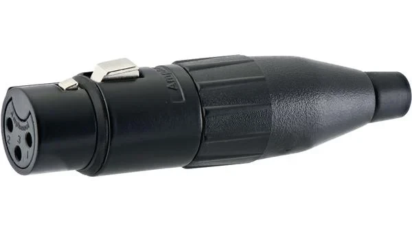 Роз'єм Amphenol XLR затискач крокодил Ø3.0-6.5 мм 3 контакти Чорний (000000551)