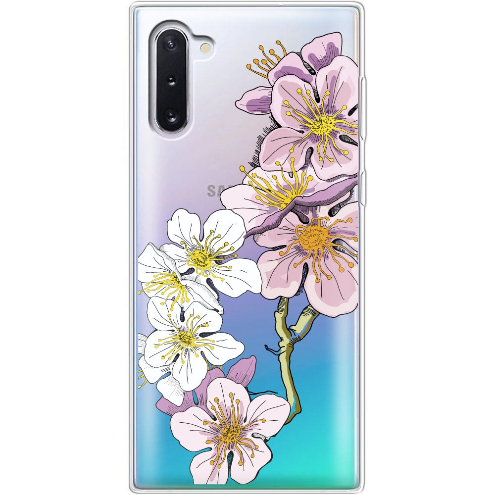 Чехол Boxface Samsung N970 Galaxy Note 10 Cherry Blossom Прозрачный силикон (37407-cc4-37407)
