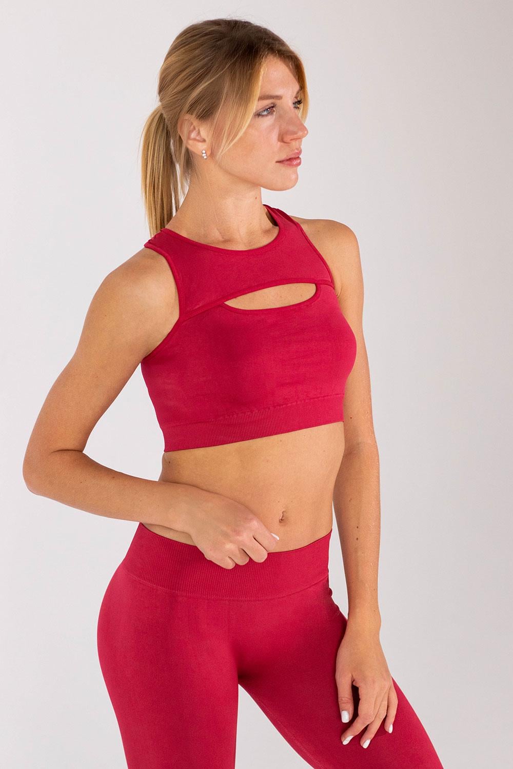 Топ женский бесшовный Giulia FLEX TOP ENERGY L/XL Bordo-winterberry (31886400)