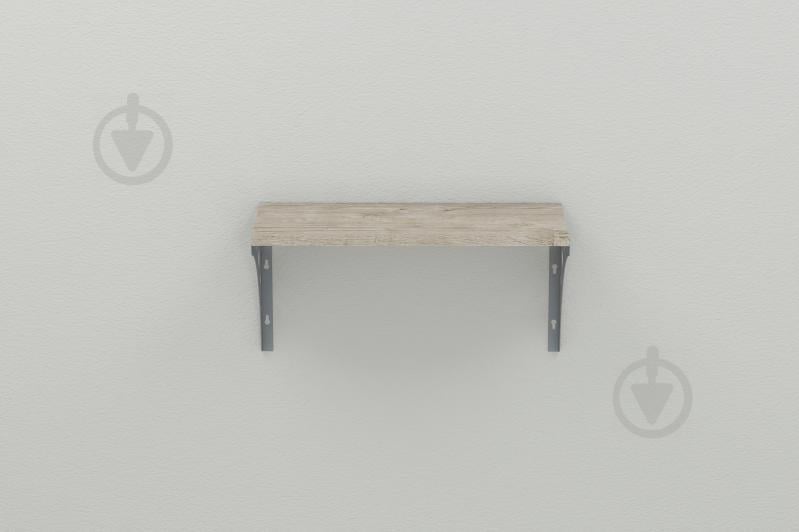 Полка настенная Ferrum-decor Ханди 2 240x600x240 металл Серый ДСП Шервуд 16 мм (XND0037)