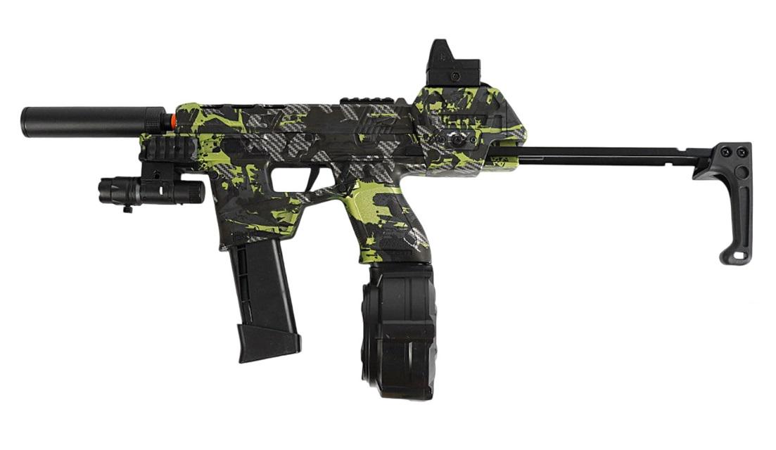 Автомат MP17 подсветка/орбизы/аккумулятор 7,4 V/USB-кабель/глушитель/очки Multicolor (155600)