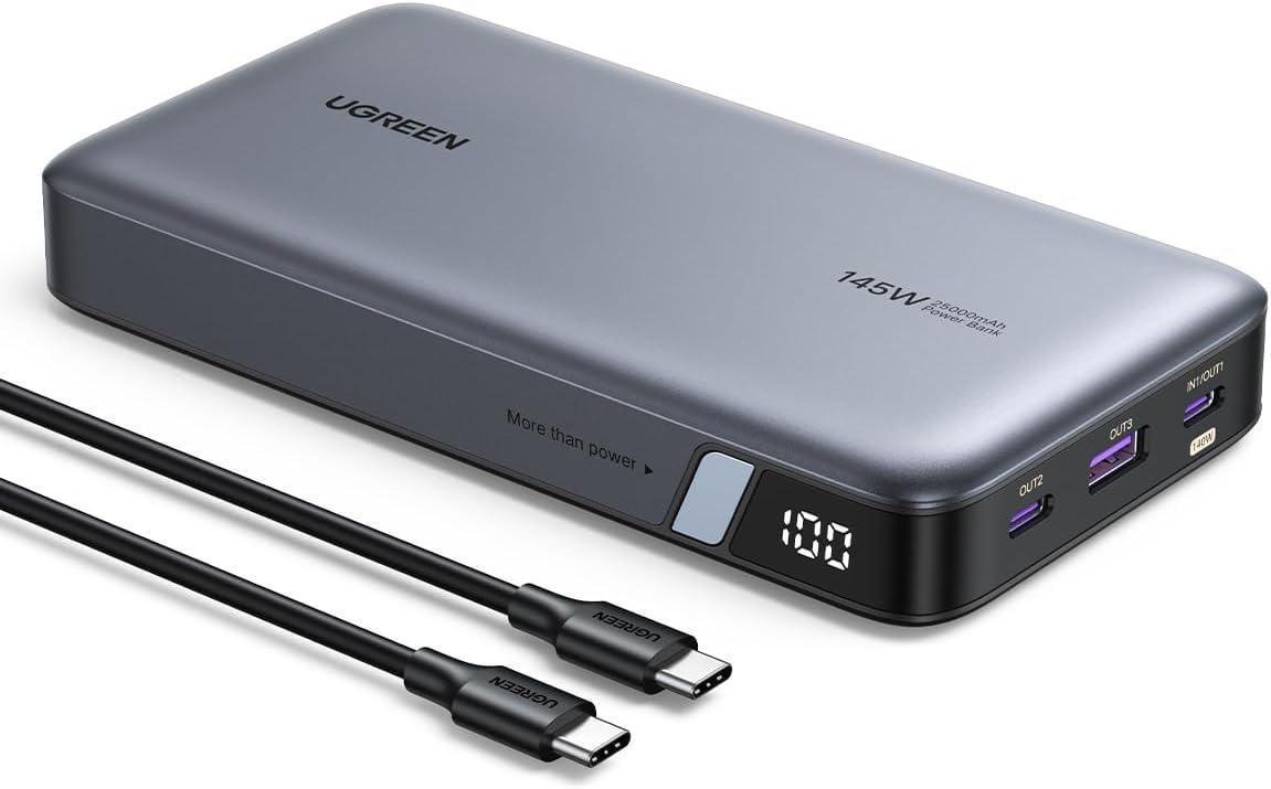 Повербанк UGREEN PB205 145W 25000 mAh 2C1A Grey (90597A)