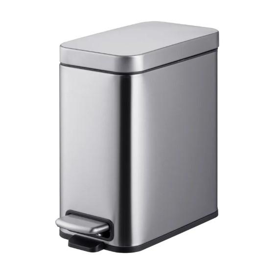 Відро для сміття MIXXUS Premium Quadro-TC0105 SS Color з плавним закриттям/прямокутне 5 л Нержавіюча сталь (MI7062)