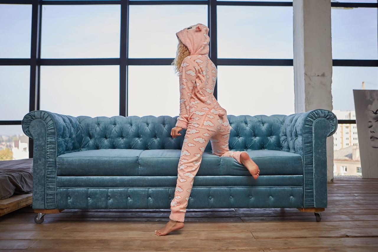 Піжама комбінезон з кишенею на попі L 9023 - фото 2 Піжама комбінезон з кишенею на попі L 9023 - фото 2