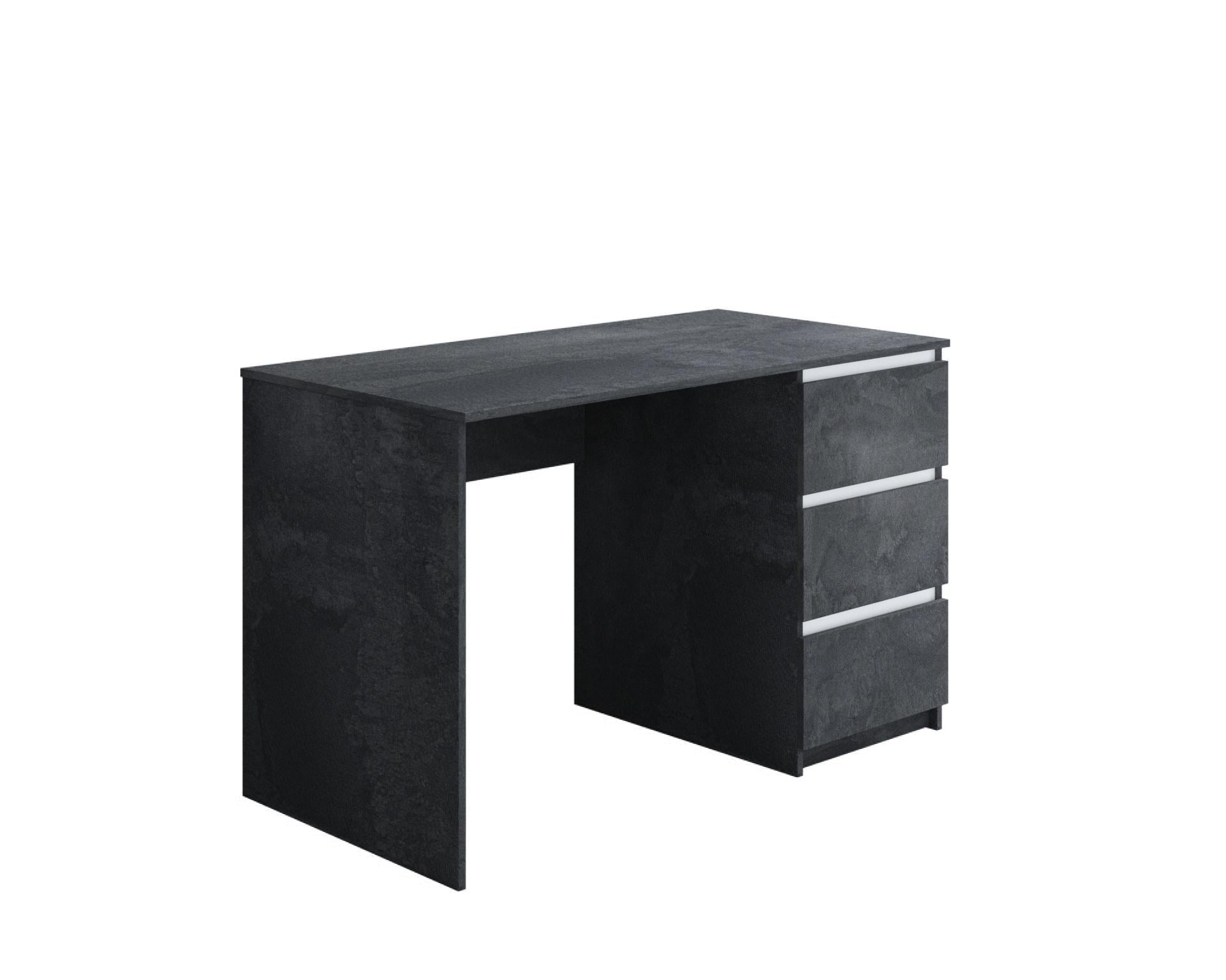 Письмовий стіл Kade-1 на 3 шухляди 130х60х75 см Вугільний/Білий (Kade113060VKBP)