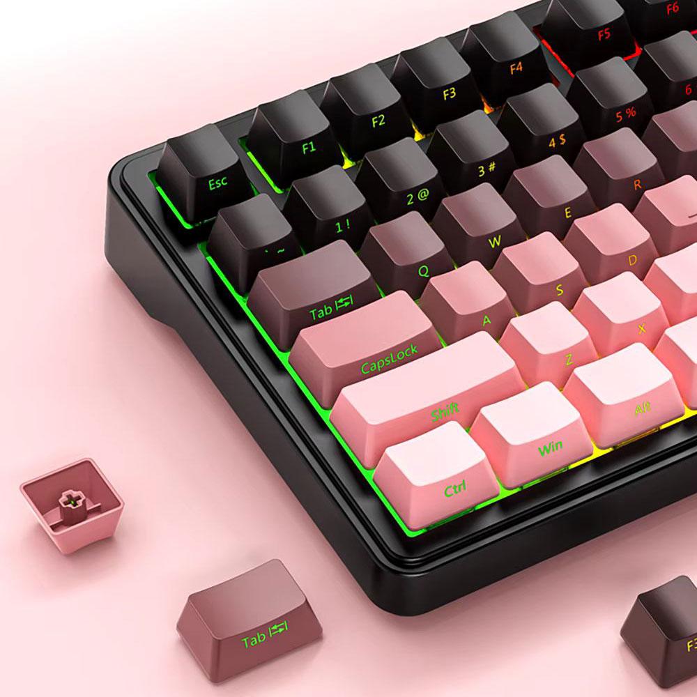 Клавиатура беспроводная attack shark X85 75% с боковой гравировкой и RGB подсветкой Pink (2519913225) - фото 4 Клавиатура беспроводная attack shark X85 75% с боковой гравировкой и RGB подсветкой Pink (2519913225) - фото 4