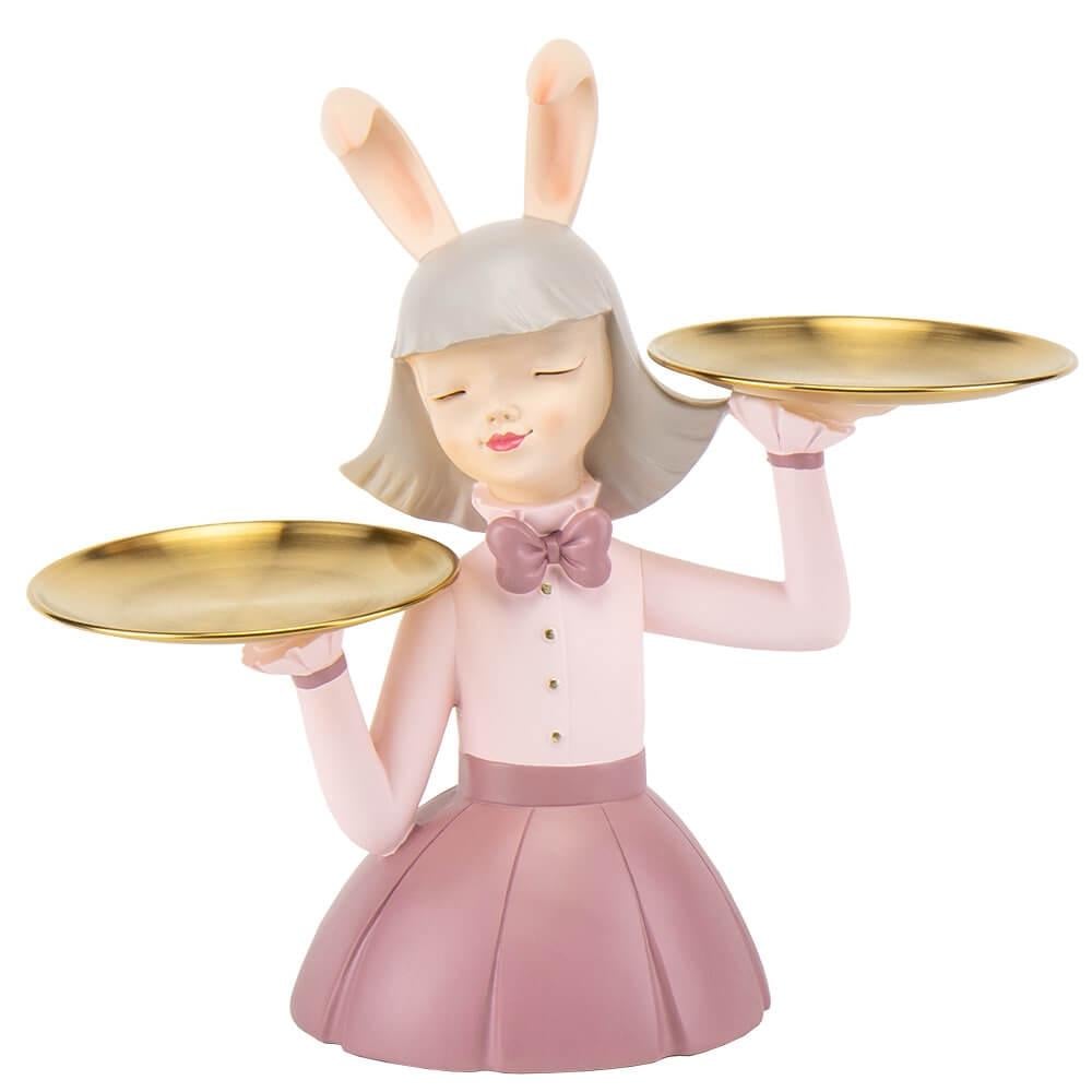 Статуэтка Lefard Bon appetit девочка с подносом 32 см Розовый (8924-021)