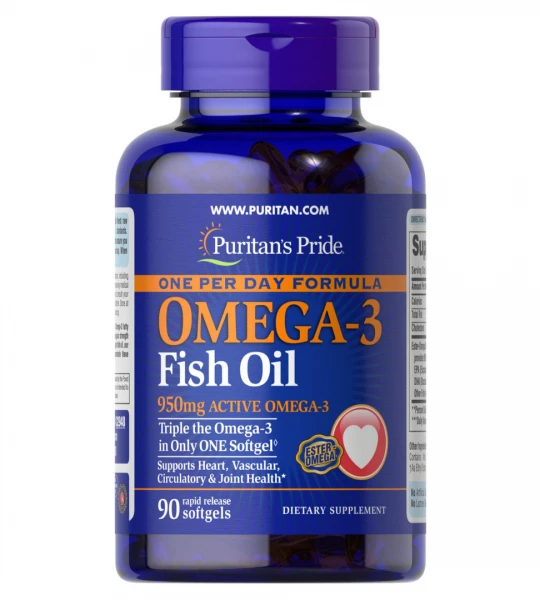Жирные кислоты Puritans Pride One Per Day Omega-3 Fish Oil 1400 мг 90 softgels