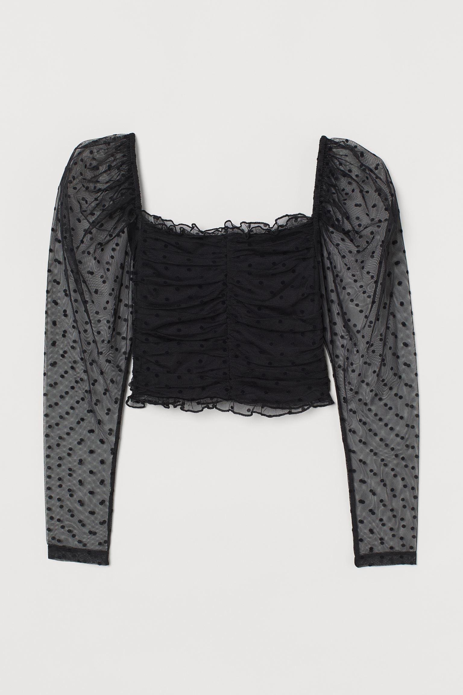 Топ с длинным рукавом р. 44 Черный (8981092abr)