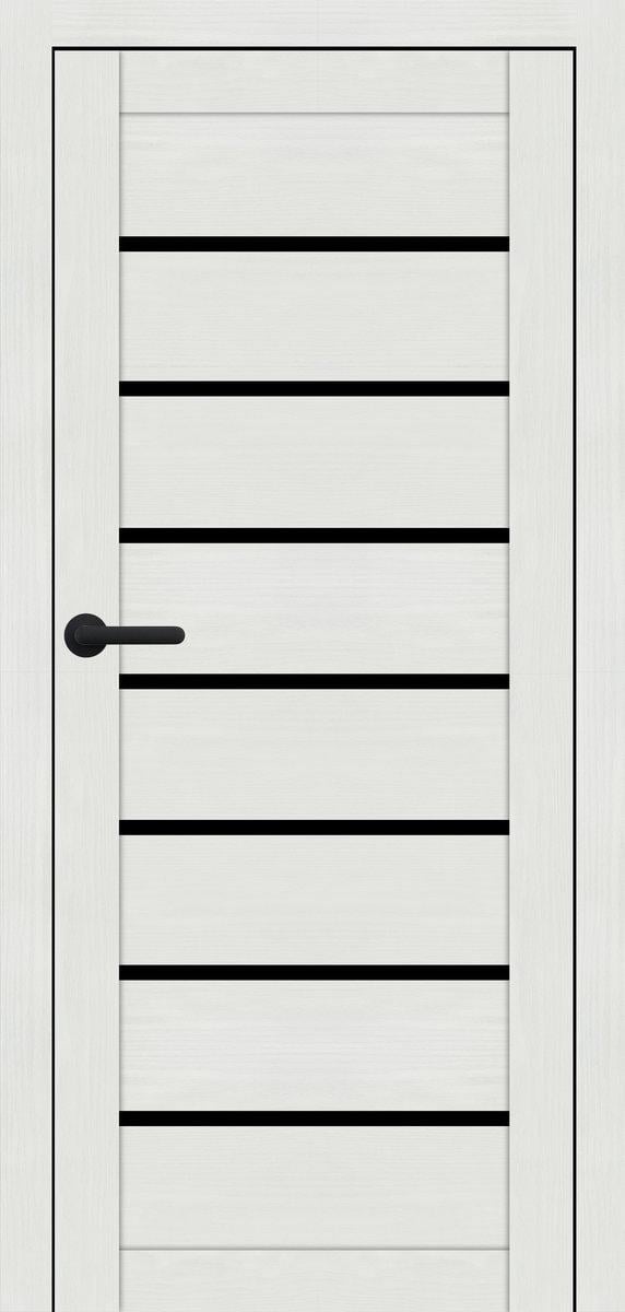 Полотно дверное SD-PVC-102 стекло черное 2000х700 мм Белый (60542)