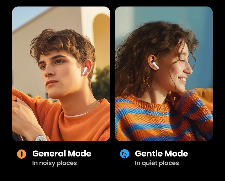 Навушники бездротові UGREEN TWS ANC Hi-Res Audio LDAC 6 мікрофонів ENC Bluetooth 5.3 до 30 год Білий (35873) - фото 8 Навушники бездротові UGREEN TWS ANC Hi-Res Audio LDAC 6 мікрофонів ENC Bluetooth 5.3 до 30 год Білий (35873) - фото 8