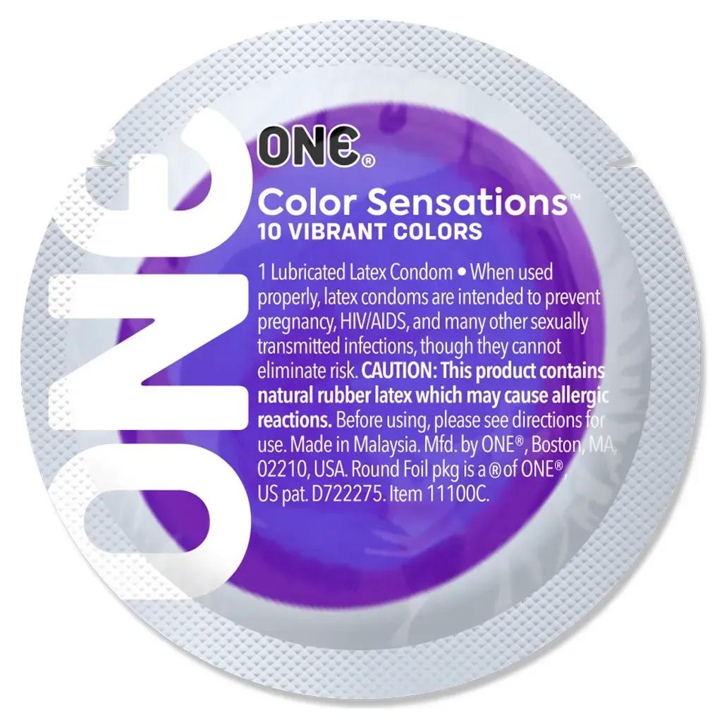 Презервативы One Color Sensation 3 шт. Лавандовый