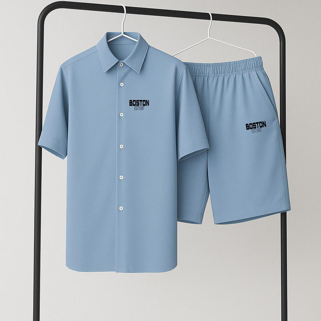 Костюм чоловічий літній Boston 1997 класичний L Блакитний (Q0060/4/3) - фото 1