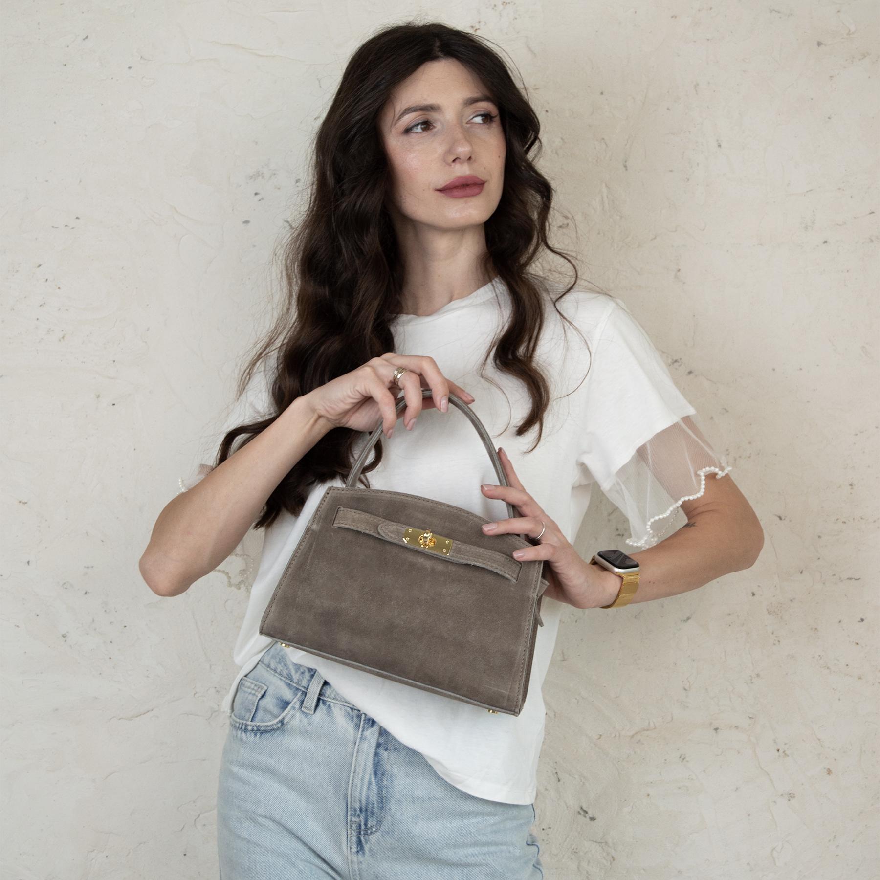 Сумка женская замшевая Virginia Conti 03737 Тауп (2686523222) - фото 2