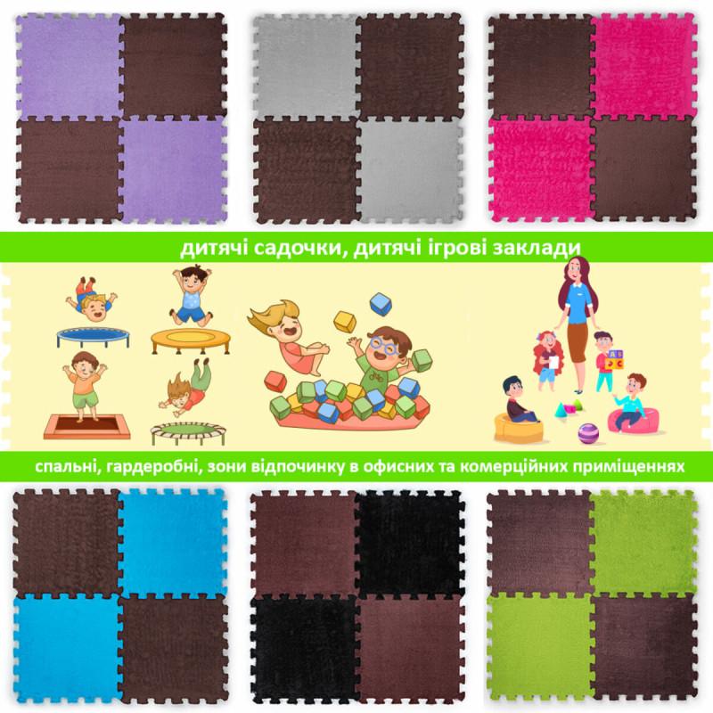 Коврик-пазл плюшевый Sticker Wall SW-00002082 30х30х1 см Коричневый (27050787) - фото 4 Коврик-пазл плюшевый Sticker Wall SW-00002082 30х30х1 см Коричневый (27050787) - фото 4