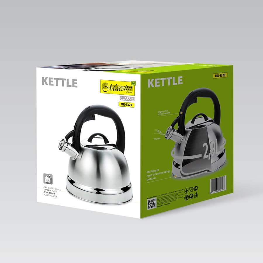 Чайник для плиты Maestro со свистком 2,9 л (MR-1329) - фото 4