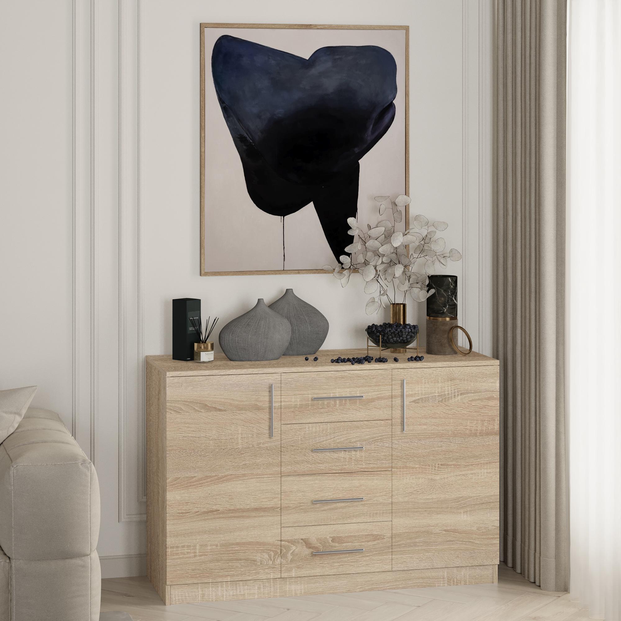 Комод Standart K4+2D 1200x450x800 мм Дуб Сонома