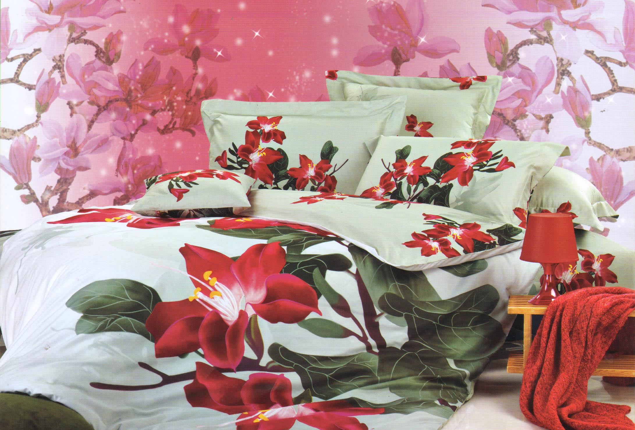 Комплект постельного белья Love You полуторный 3D Магнолия STP555