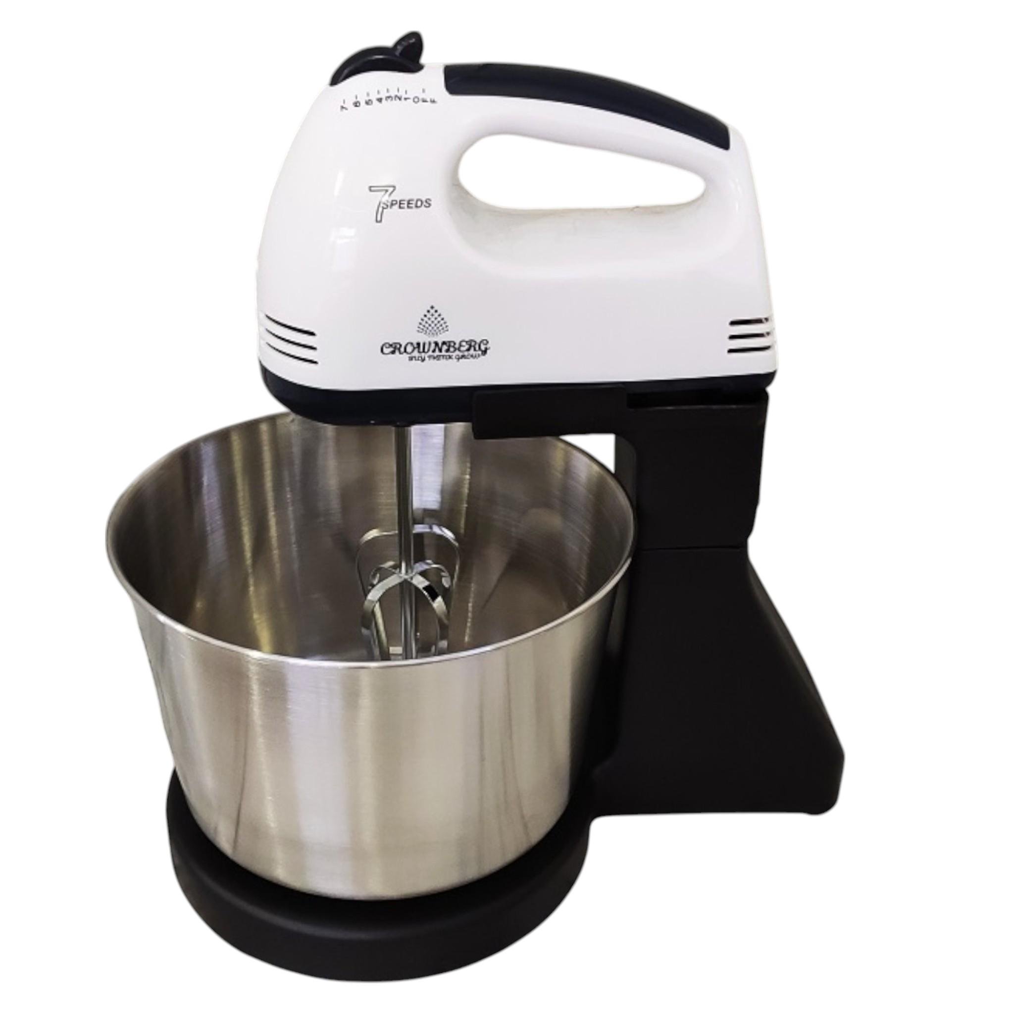 Миксер Crownberg CB 7321 с металлической чашей 300 Вт 7 скоростей (M_CB7321White)