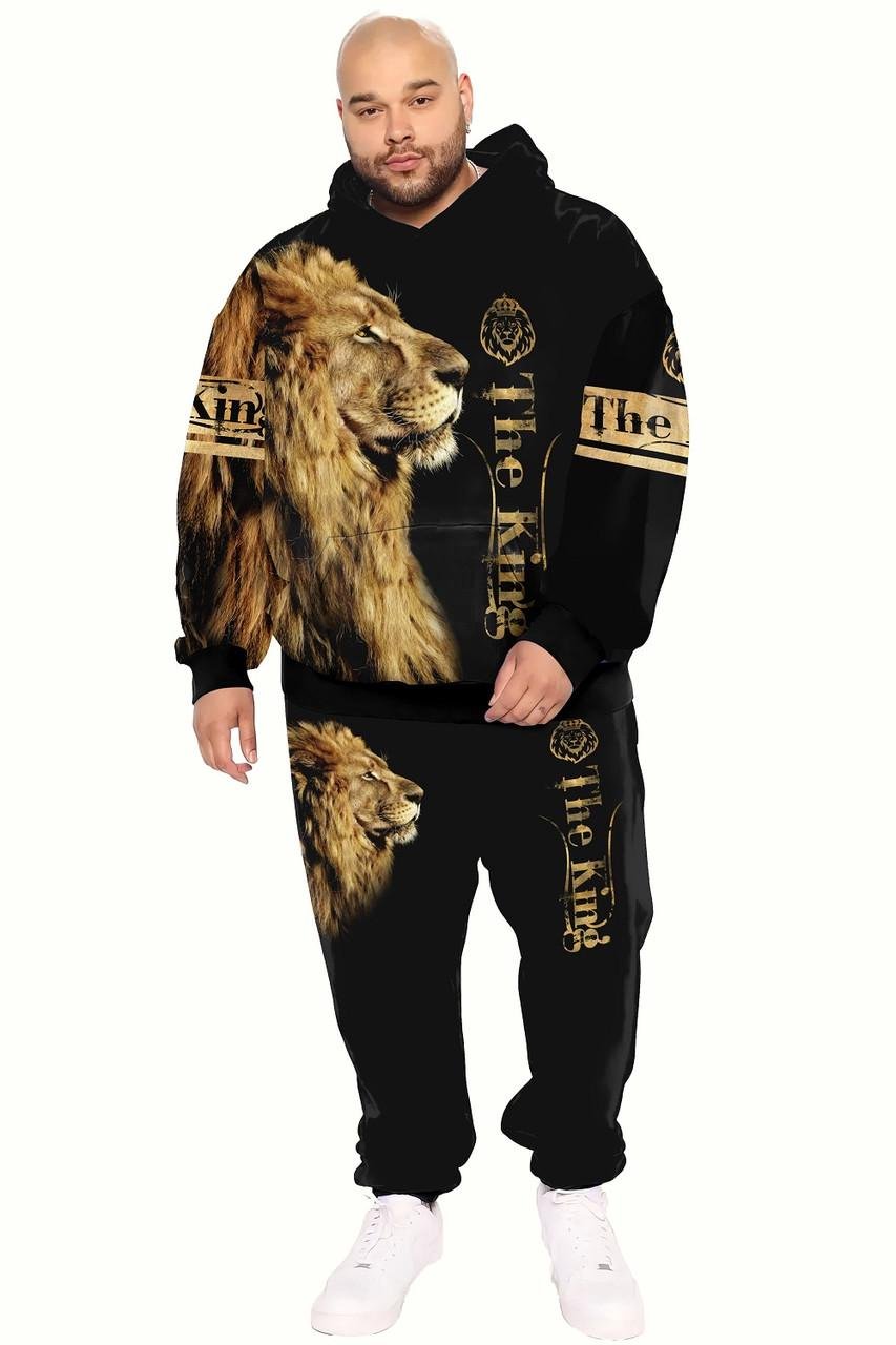 Спортивний костюм чоловічий Лев 4XL Чорний (10102)