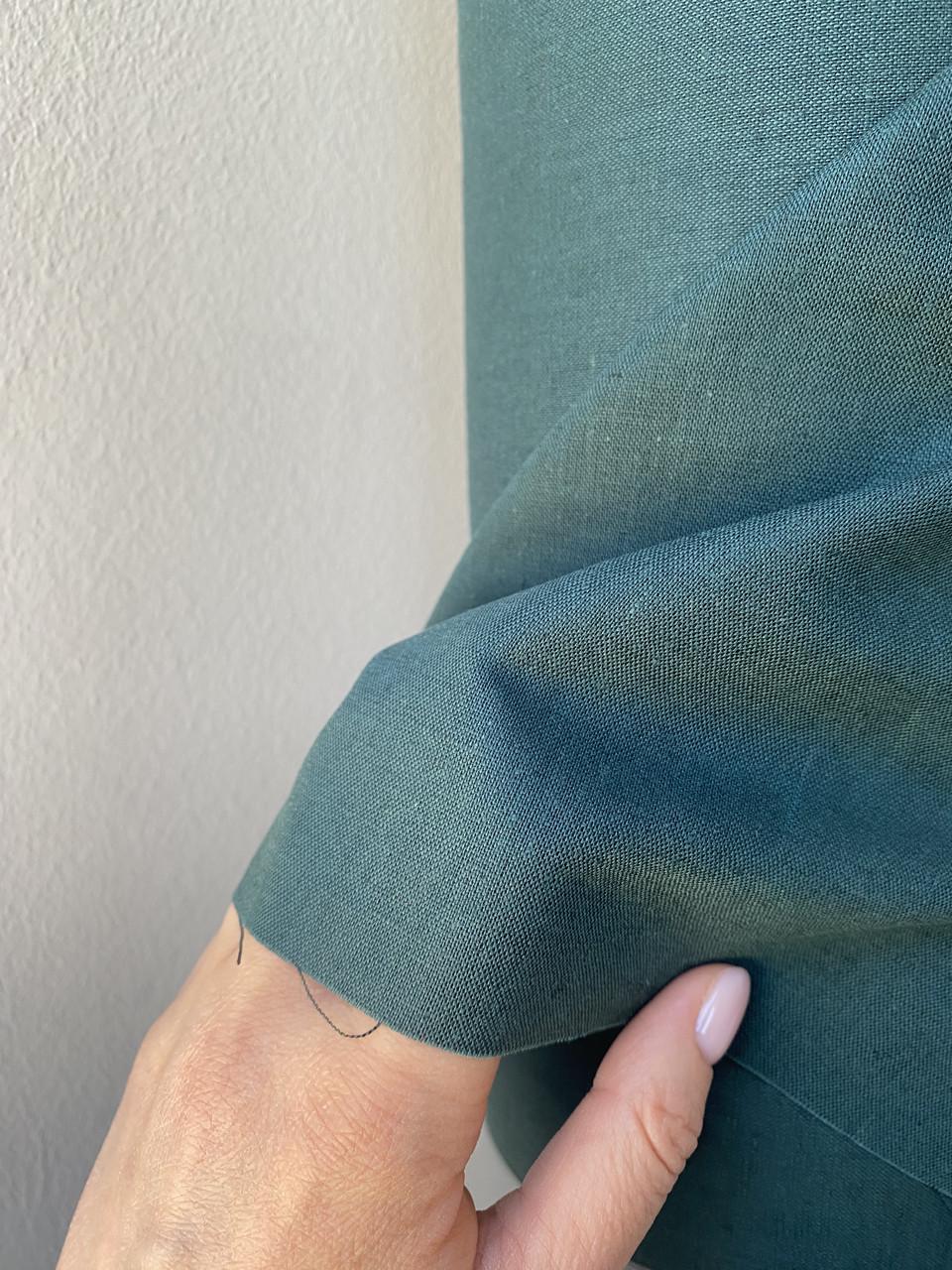 Ткань рубашечно-платьевая LINEN PLUS 56% льна и 44% хлопка 143 см 204/1330 Изумрудный - фото 2 Ткань рубашечно-платьевая LINEN PLUS 56% льна и 44% хлопка 143 см 204/1330 Изумрудный - фото 2