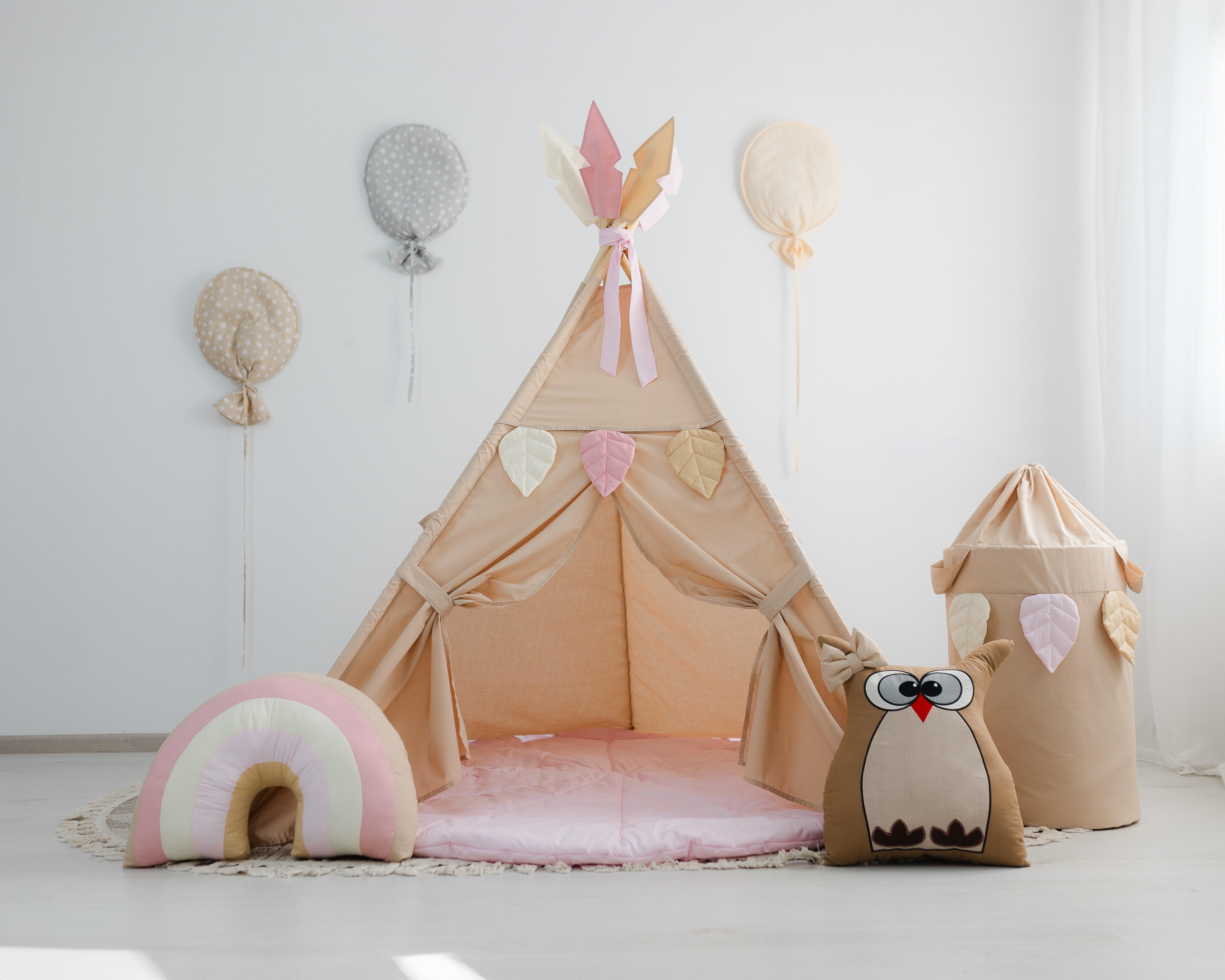 Вігвам для дітей Пані Сова з кошиком для іграшок (0002094) - фото 2 Вігвам для дітей Пані Сова з кошиком для іграшок (0002094) - фото 2