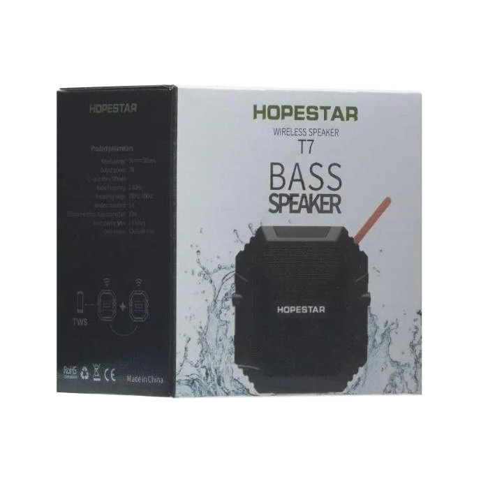 Колонка портативна Bluetooth Hopestar T7 Сірий (015212) - фото 3