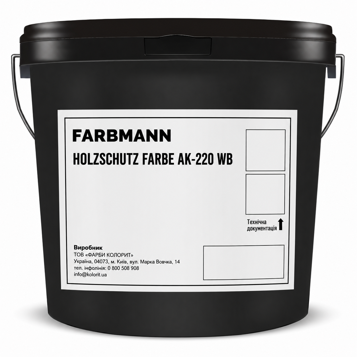 Краска для дерева акриловая Краска Farbmann Holzschutz Farbe AK-220 WB База А 2,7 л Белый (3184091479)