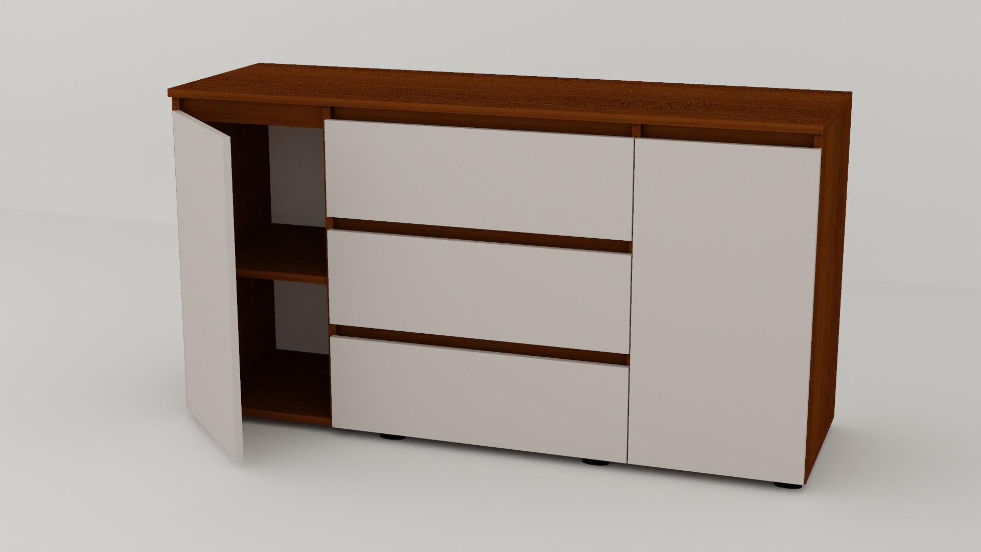 Комод Алекса СН-131/45 140х45х75 см Кашемир/Орех лесной