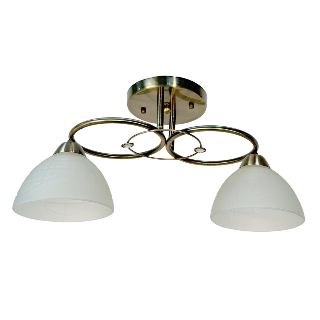 Люстра потолочная на 2 плафона Svet SH-1018/2AB Антик