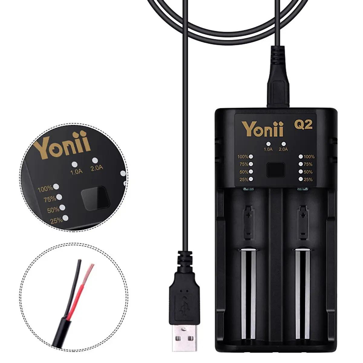 Зарядное устройство для аккумуляторных батареек USB Battery Charger Yonii Q2 (1008459-Black) - фото 4