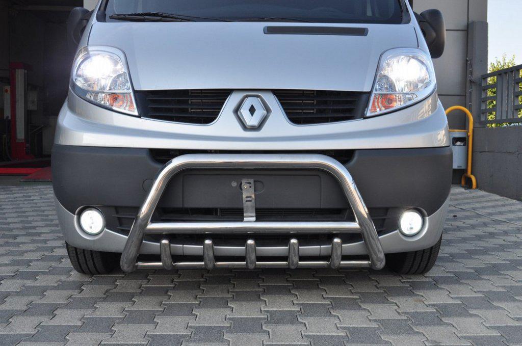 Кенгурятник WT003 CAN для Nissan Primastar 2002-2014 гг. нержавеющая сталь Хром