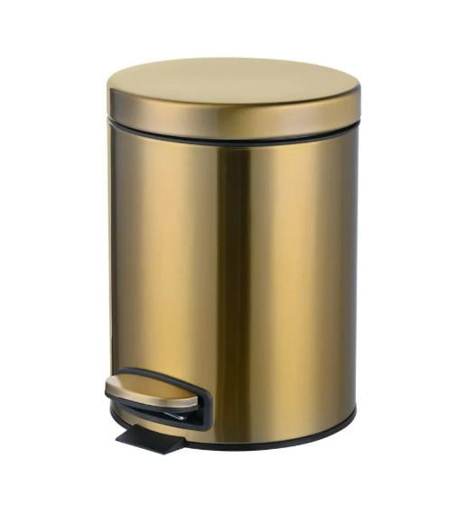 Ведро для мусора MIXXUS Ellipse-TC0205 с плавным закрытием круглое 5 л Brushed Gold (MI8400)