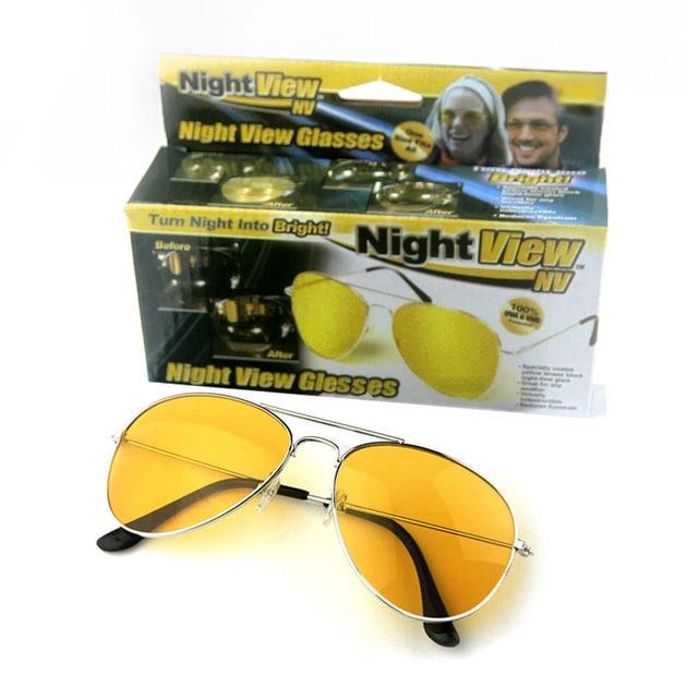 Окуляри антифари для нічного водіння Night View Glasses противідблискуючі Жовтий Окуляри антифари для нічного водіння Night View Glasses противідблискуючі Жовтий