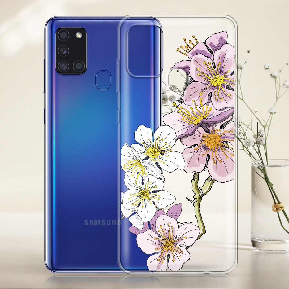 Чохол Boxface Samsung A217 Galaxy A21s Cherry Blossom Прозорий силікон (40006-cc4-40006) - фото 2