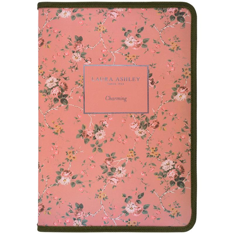Папка объемная на молнии Axent Laura Ashley Charming А4+ Персиковый (1804-30-A)