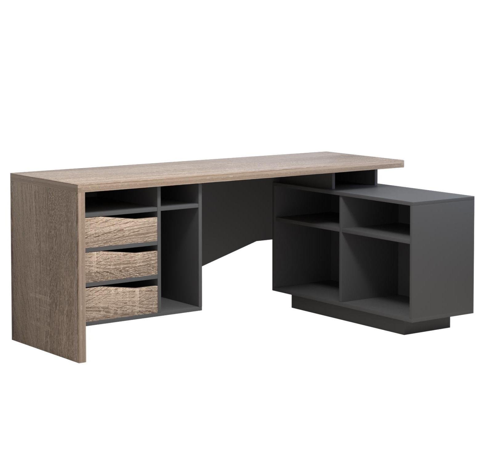 Компьютерный стол Intarsio Connect 2 Дуб сонома/Трюфель