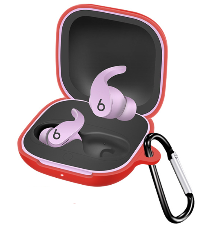 Чехол-накладка DK Silicone Candy Friendly с карабином для Beats Fit Pro Red