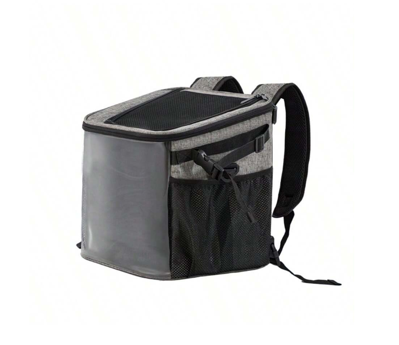 Рюкзак-переноска для животных Lesko A04006-BK-F на велосипед 30х30х33 см Dark Gray (24366727)