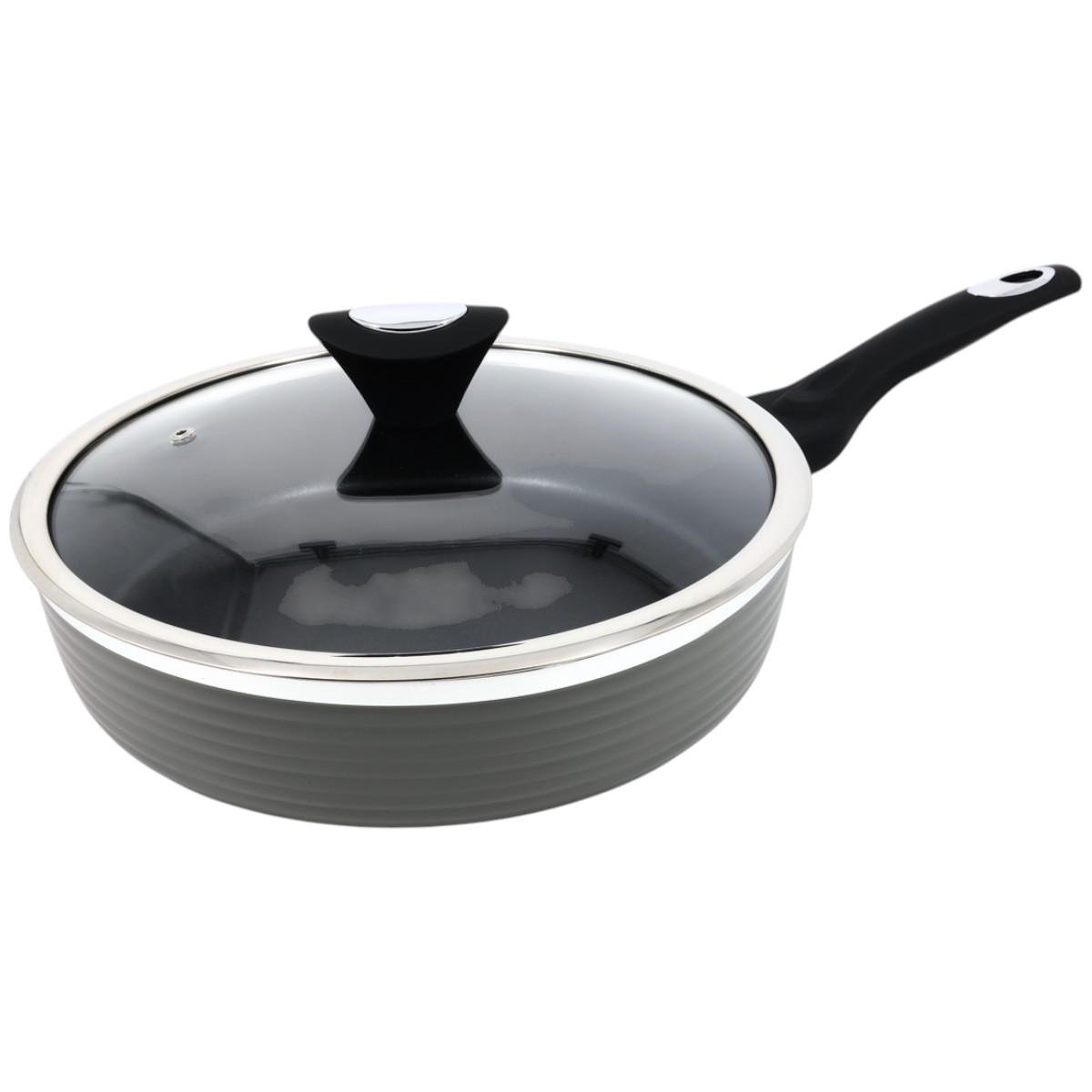 Сковорода глубокая с крышкой Styleberg с антипригарным покрытием 26 см (3043)
