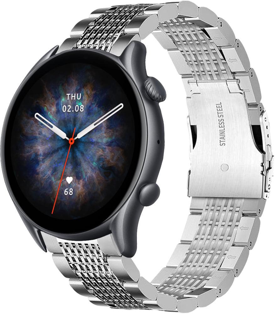 Ремешок металлический Gripix для Amazfit GTR 3 Pro Silver (42063-59)